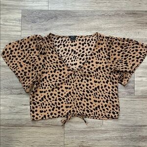 Rue21 Leopard Print V-Neck Blouse